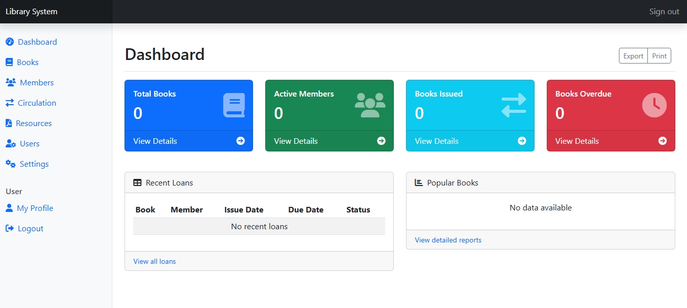 Library Management System (WT-LMS)