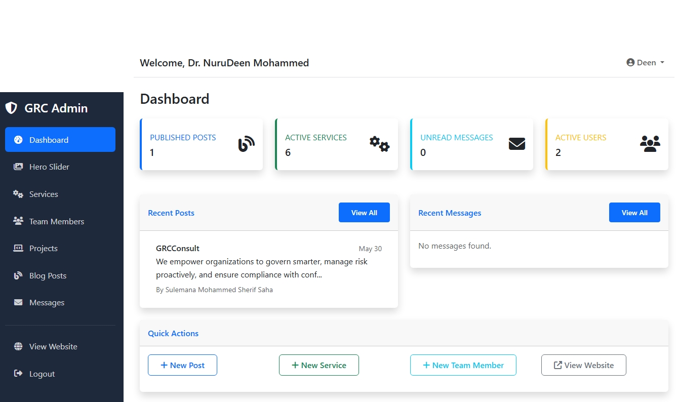 GRC Consult Web System